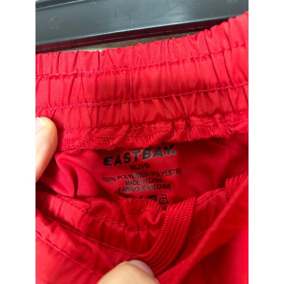 Men’s Size XL Eastbay Warmup Jogging Pants Red Polyester Pants Extra Large - Picture 3 of 3